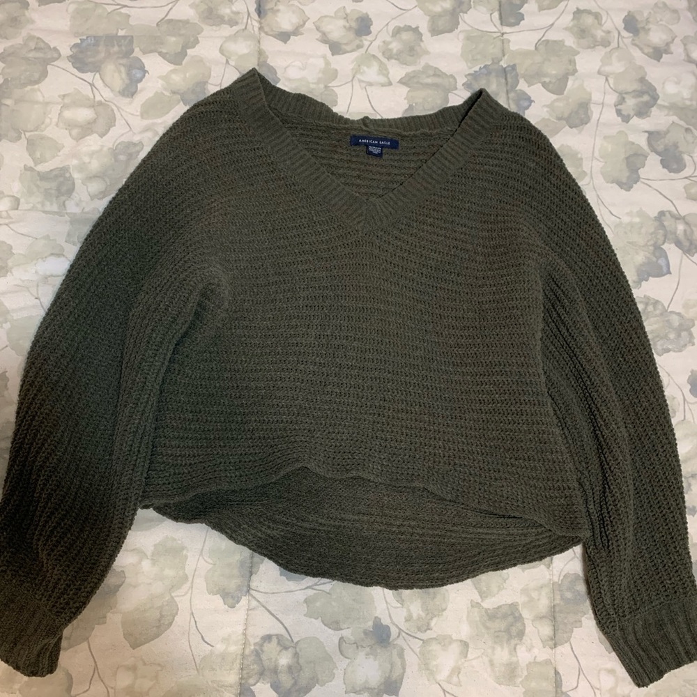 green American Eagle cropped sweater